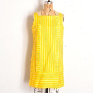 1960S VINTAGE LANZ ORIGINALS STRIPED COTTON SHIFT-MEDIUM